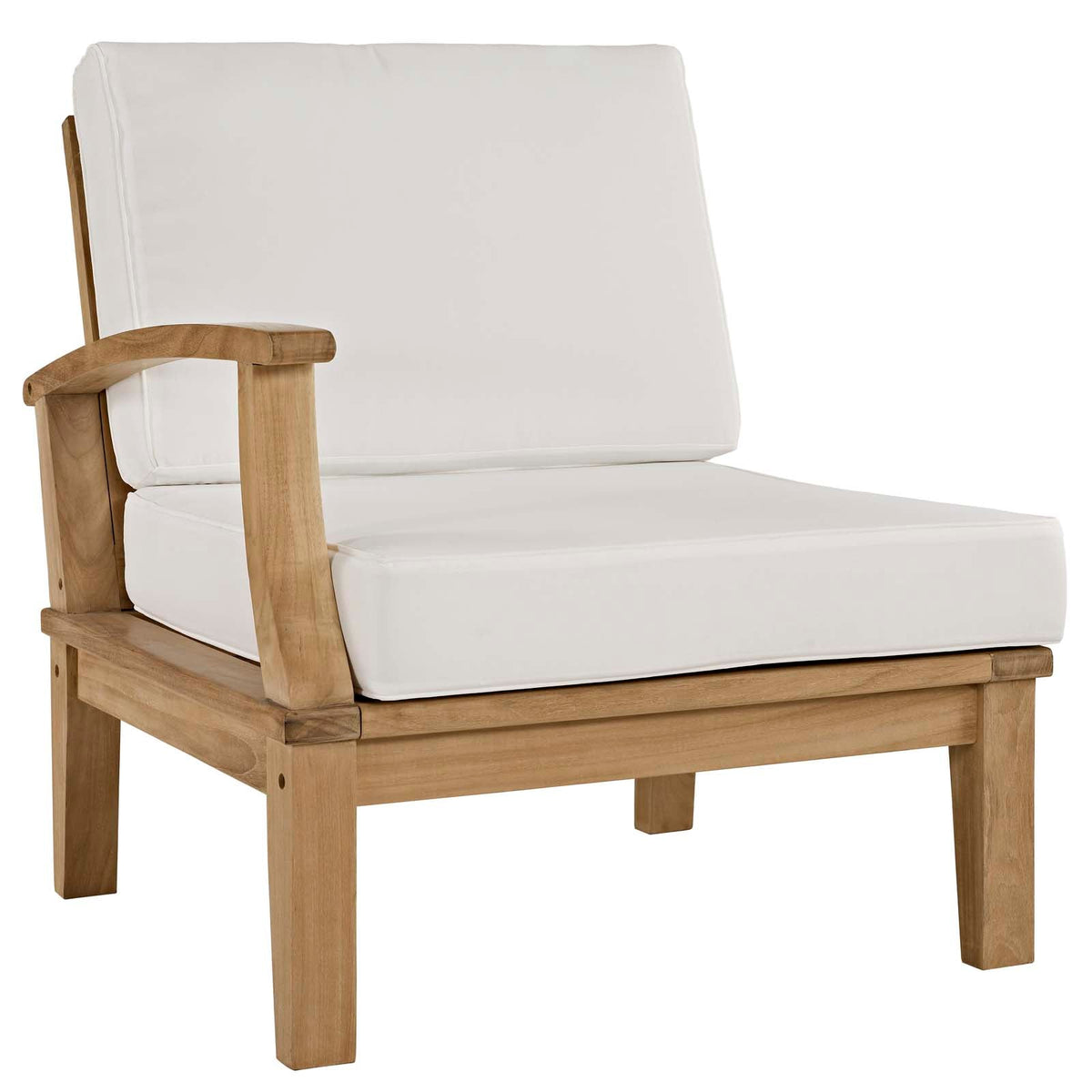 Marina Outdoor Patio Teak Left-Facing Sofa - view 3