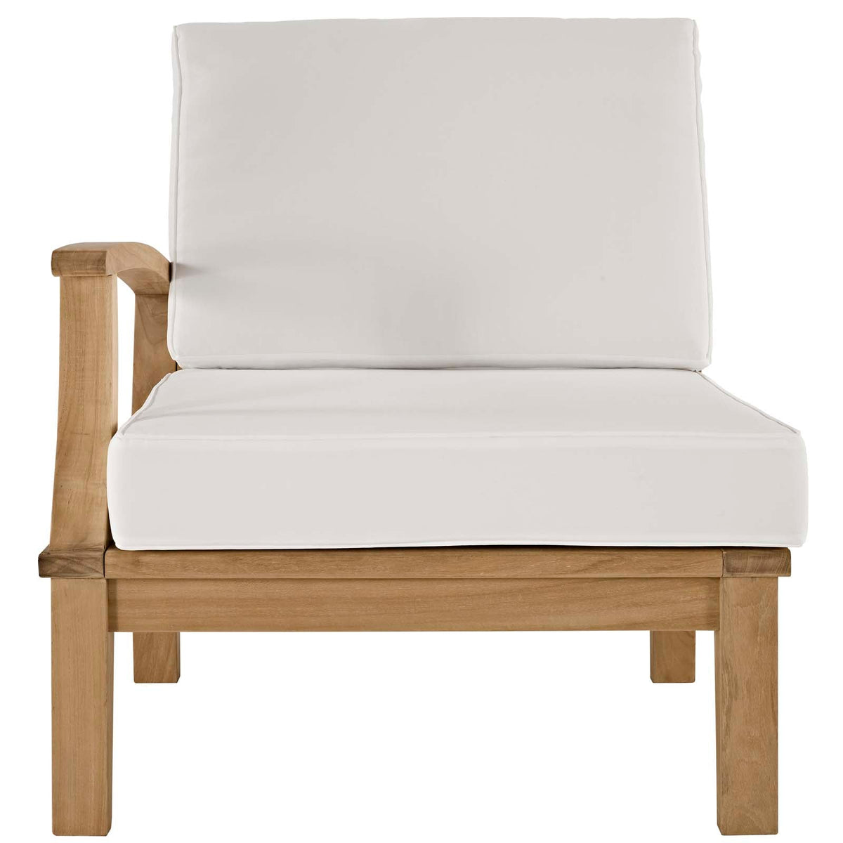 Marina Outdoor Patio Teak Left-Facing Sofa - view 12