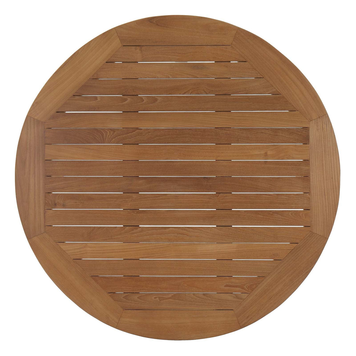 Marina Outdoor Patio Teak Round Coffee Table, Natural - view 3