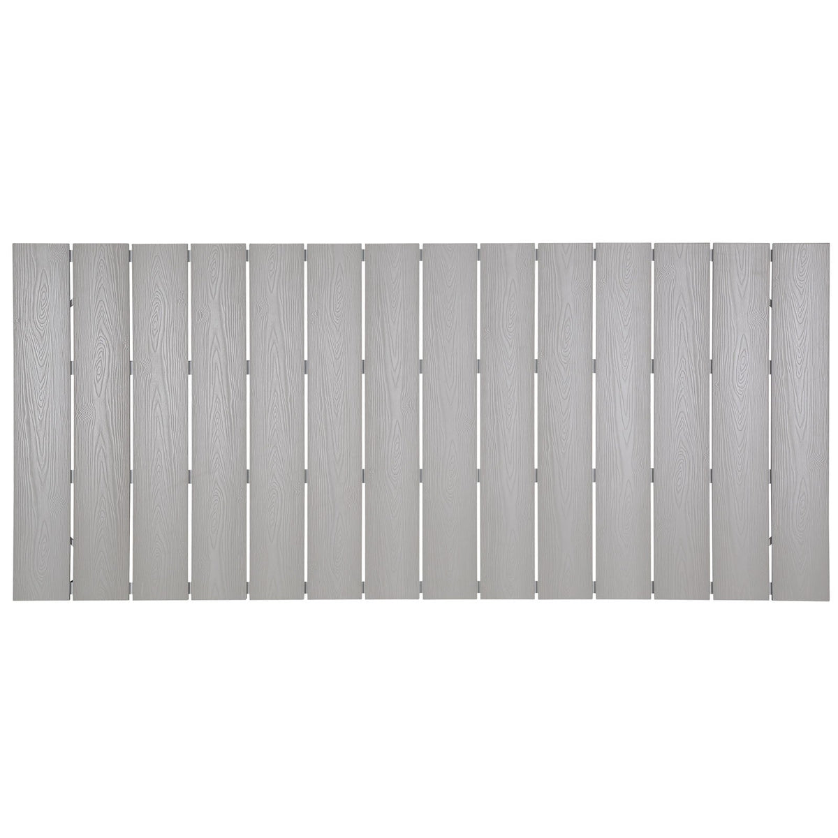 Maine 80" Outdoor Patio Dining Table, White Light Gray - view 3