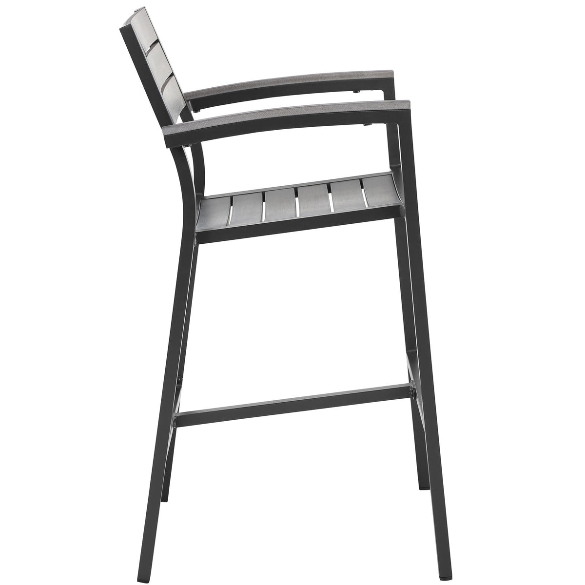Maine Outdoor Patio Bar Stool, Brown Gray - view 2
