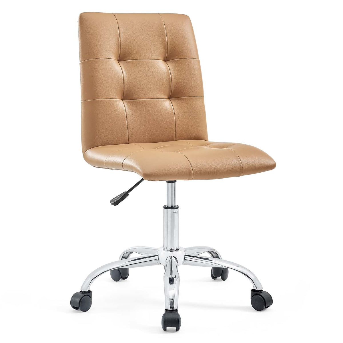 Prim Armless Mid Back Office Chair, Tan - view 1