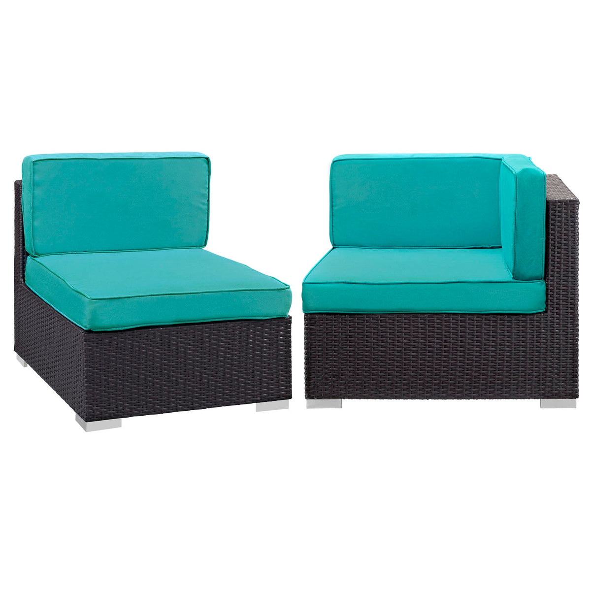 Gather Corner and Middle Outdoor Patio Sectional Set - view 4