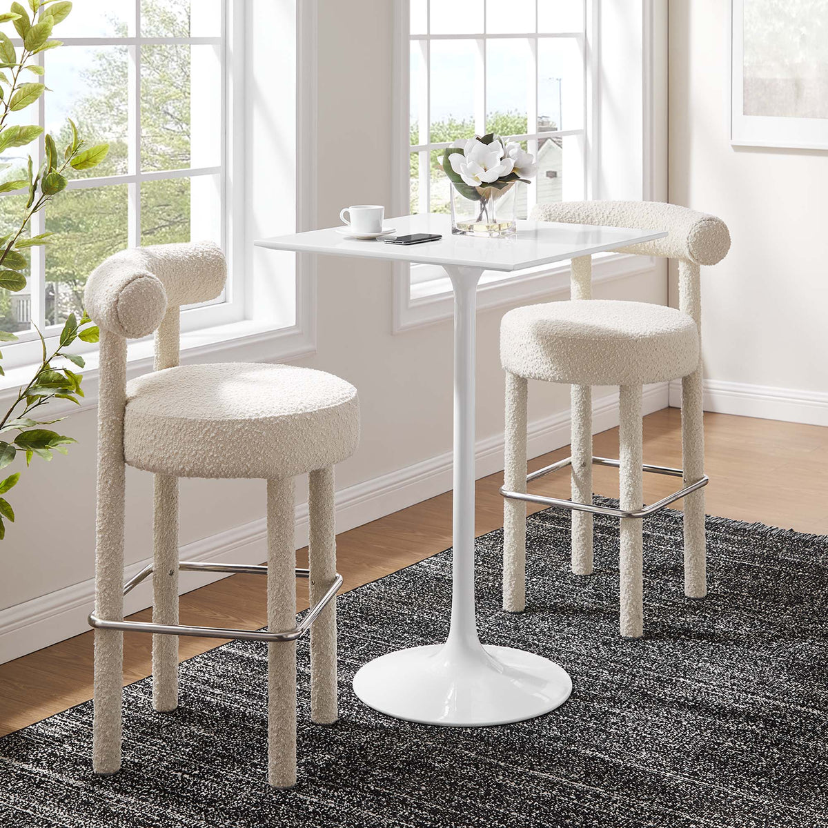 Lippa Square Wood Bar Table