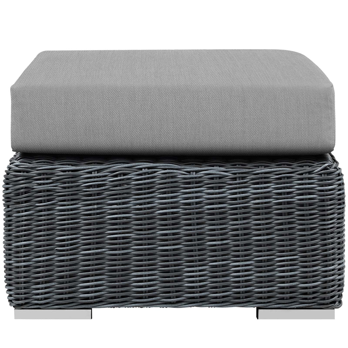 Summon Outdoor Patio Sunbrella® Ottoman, Canvas Gray - view 2
