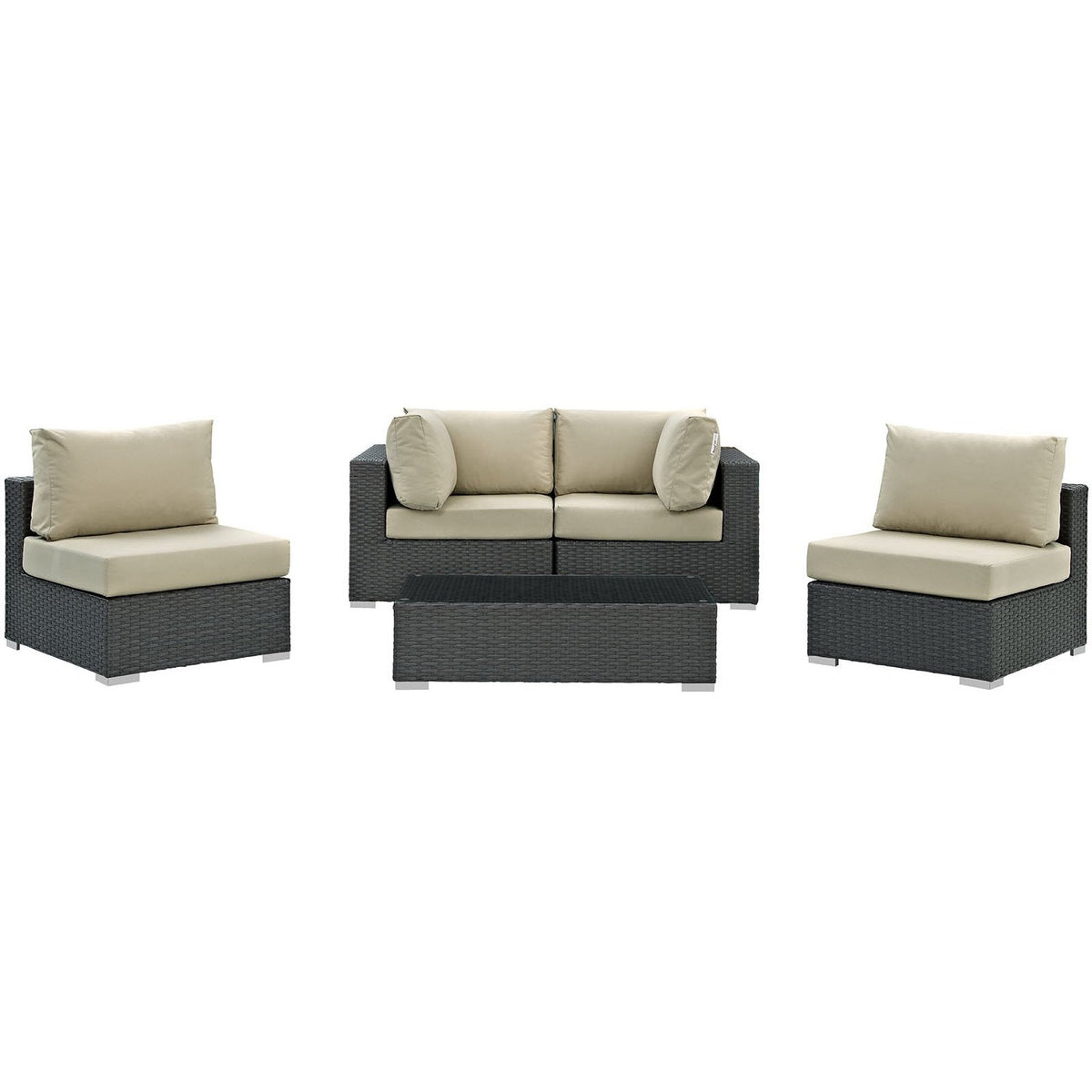 Sojourn 5 Piece Outdoor Sunbrella® Sectional Set