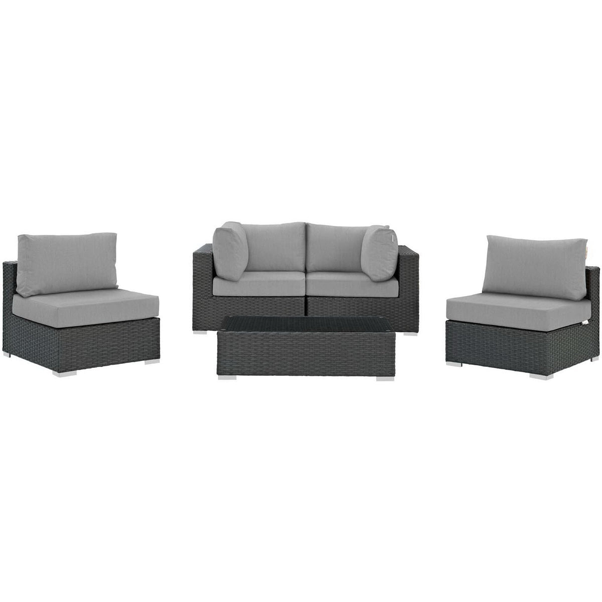 Sojourn 5 Piece Outdoor Sunbrella® Sectional Set