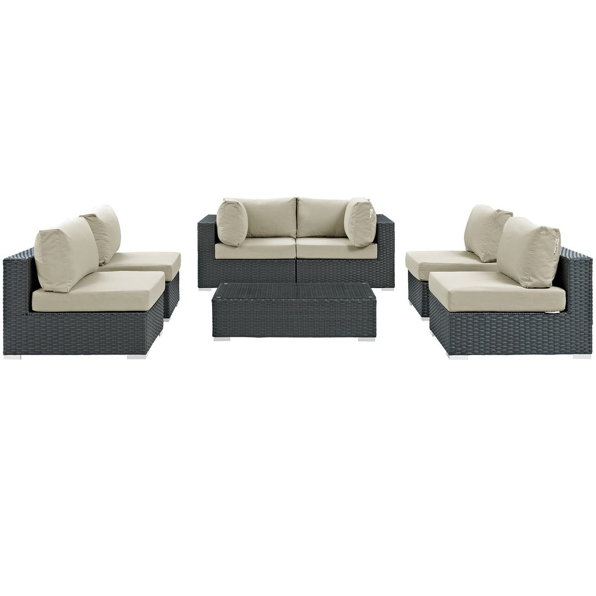 Sojourn 7 Piece Outdoor Sunbrella® Sectional Set
