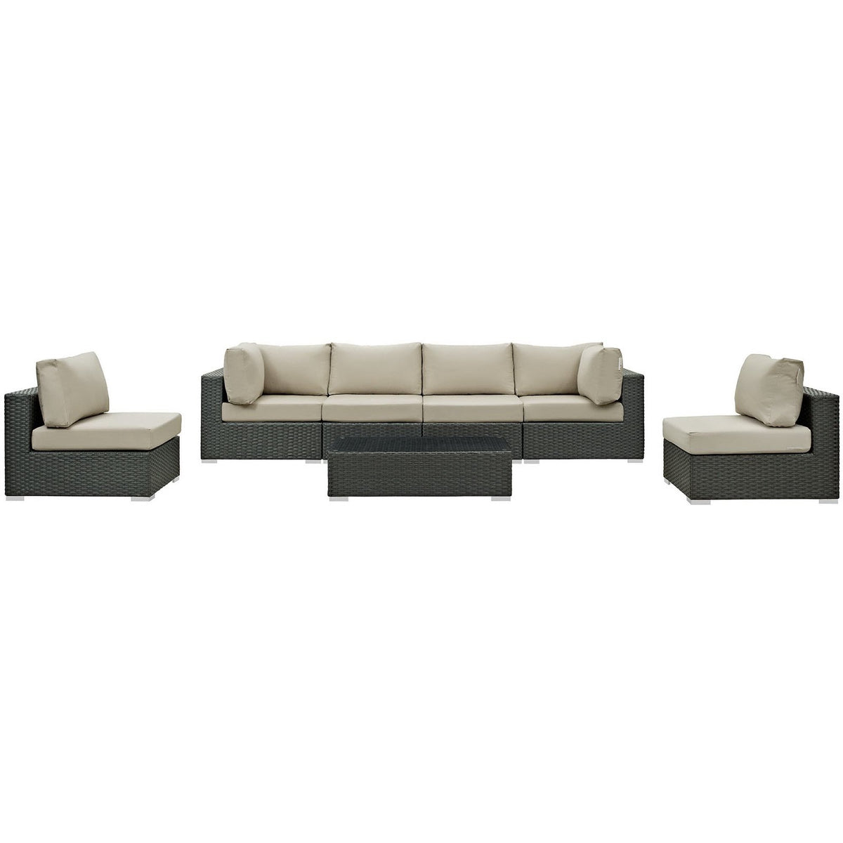 Sojourn 7 Piece Outdoor Sunbrella® Sectional Set
