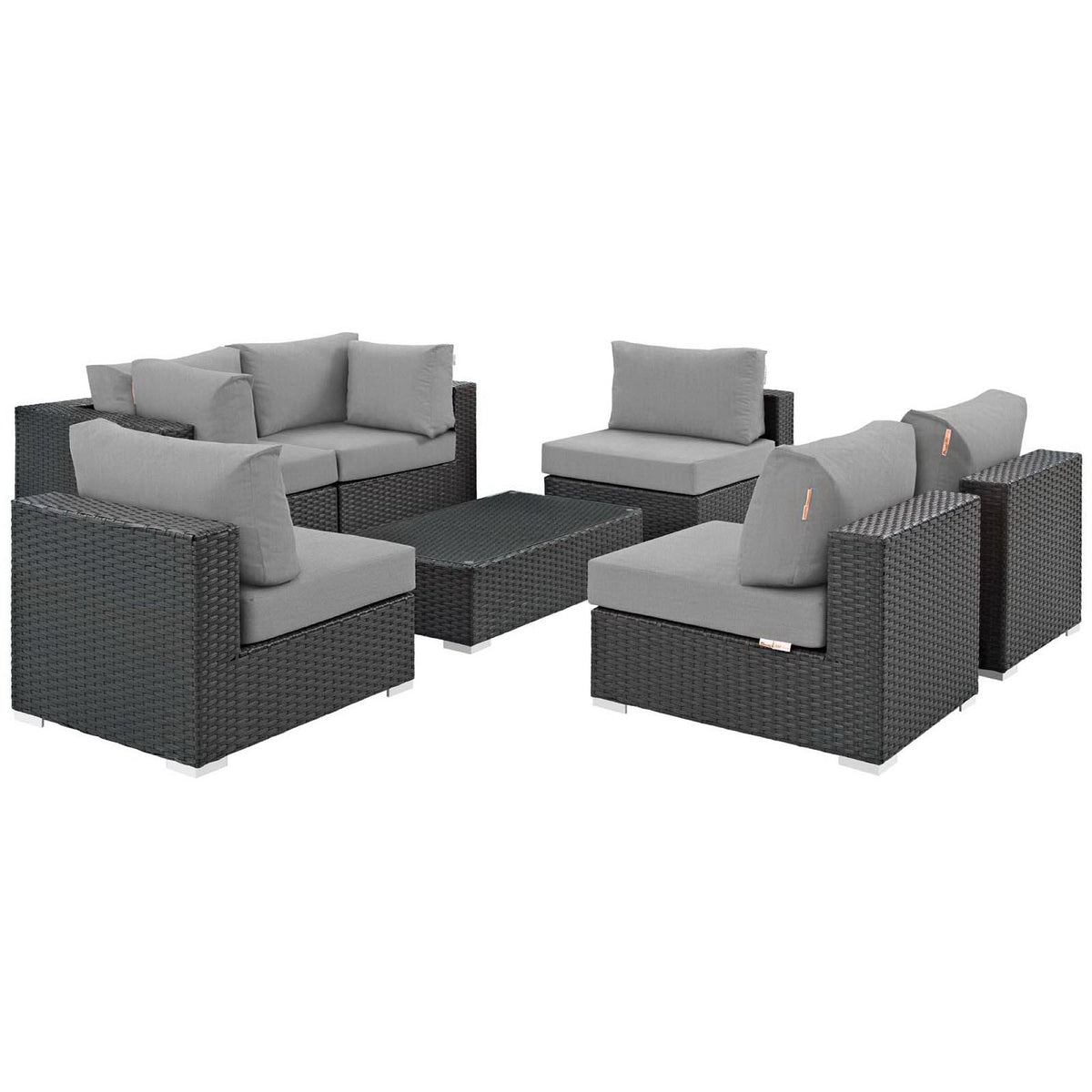 Sojourn 7 Piece Outdoor Sunbrella® Sectional Set