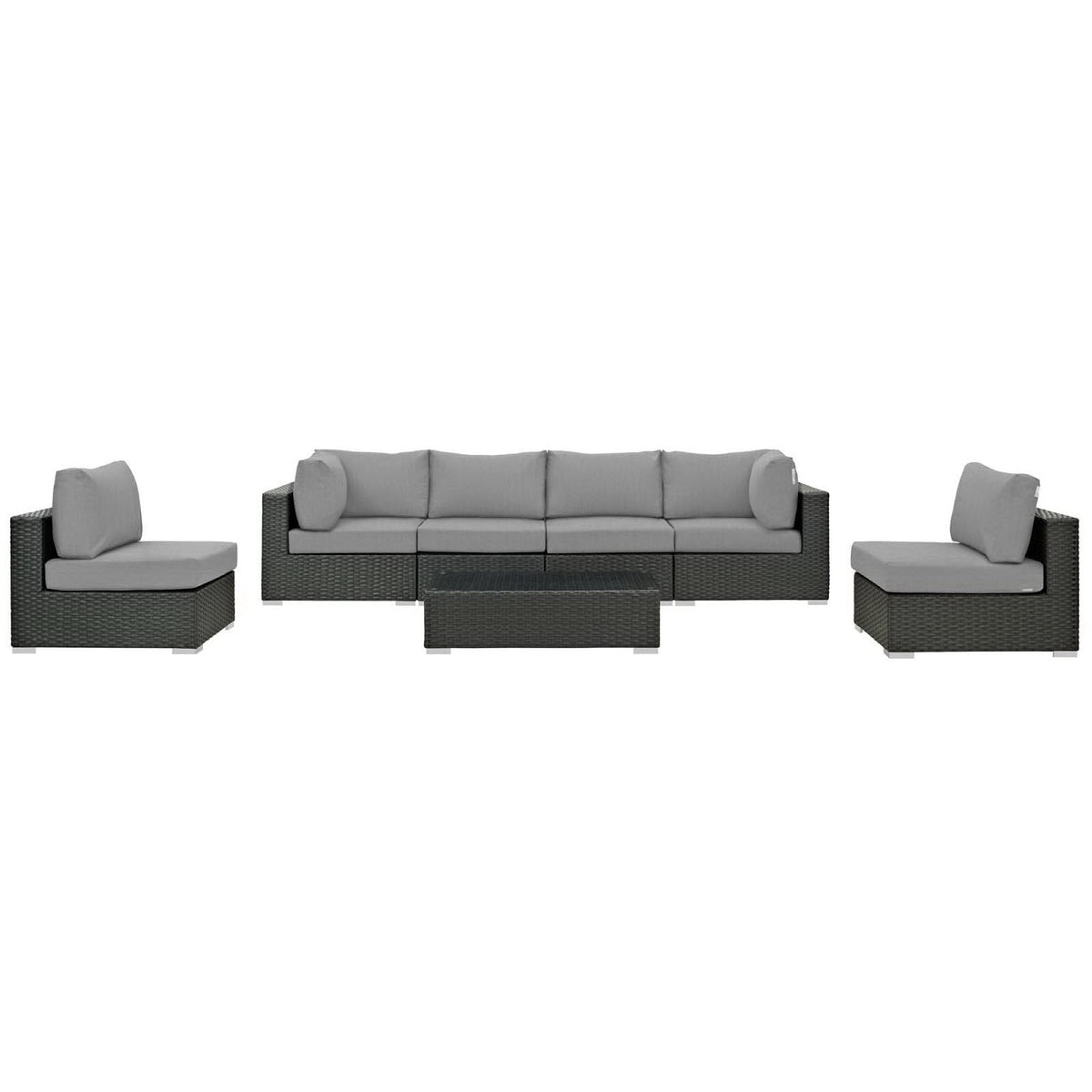 Sojourn 7 Piece Outdoor Sunbrella® Sectional Set
