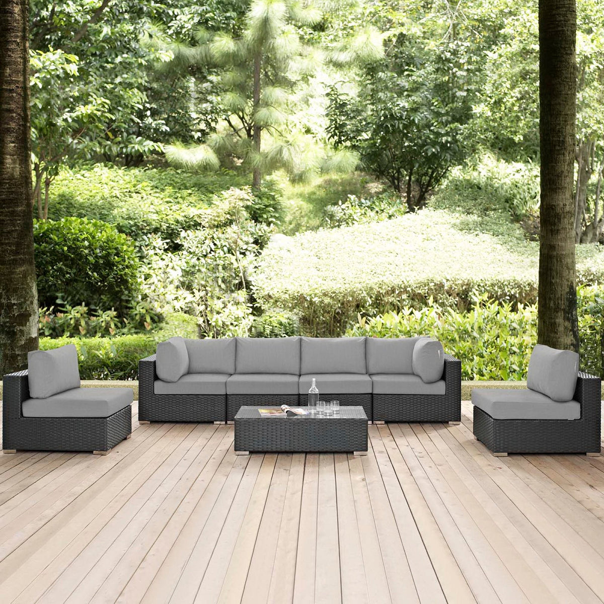 Sojourn 7 Piece Outdoor Sunbrella® Sectional Set