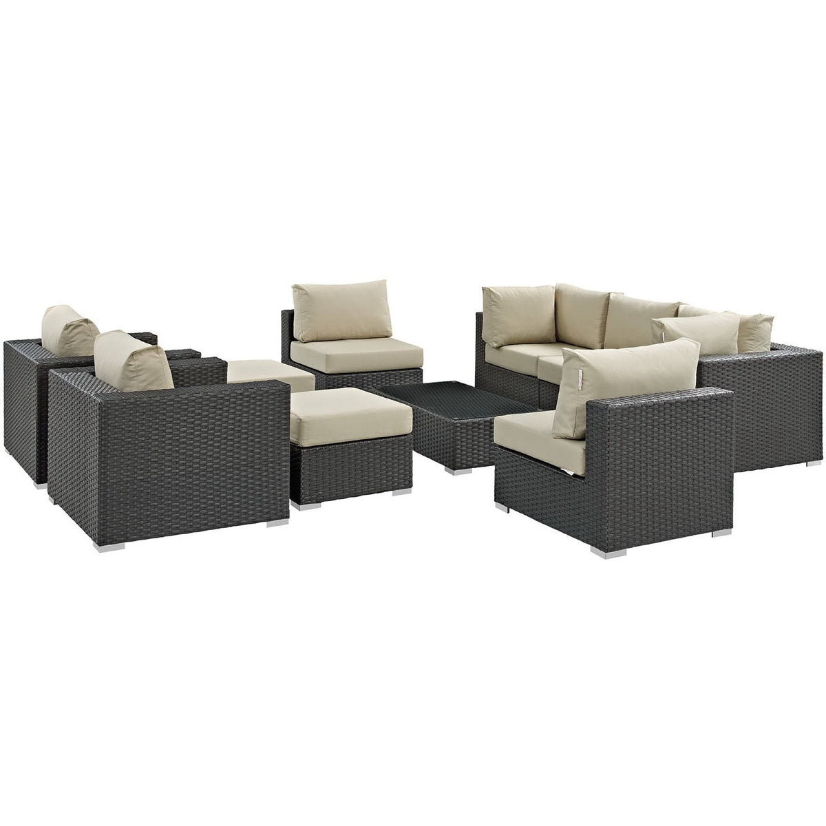 Sojourn 10 Piece Outdoor Sunbrella® Sectional Set