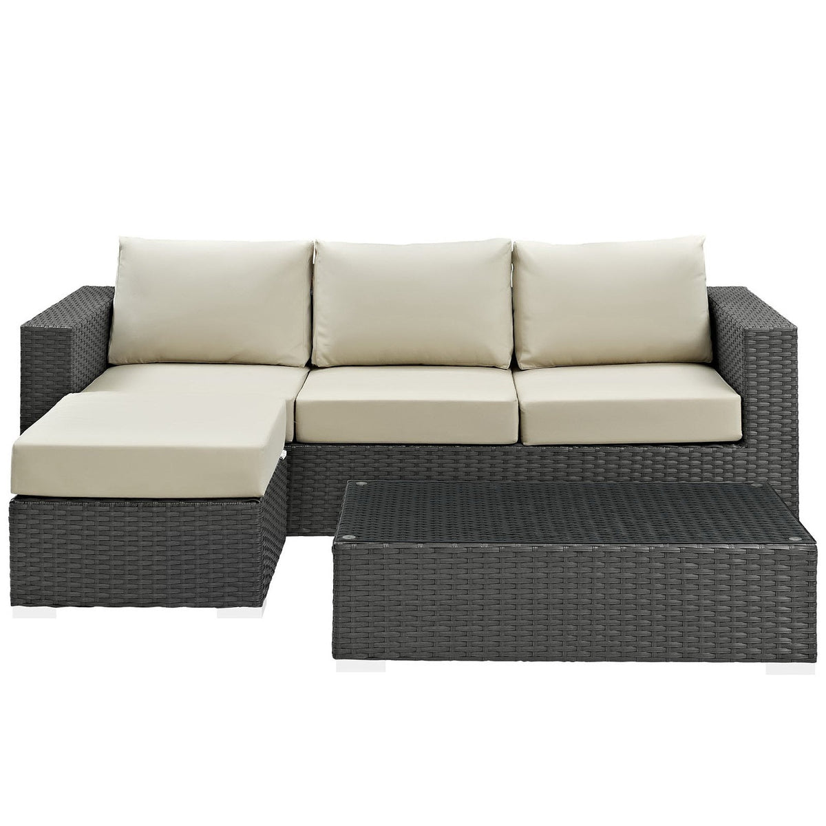 Sojourn 3 Piece Outdoor Sunbrella® Sectional Set