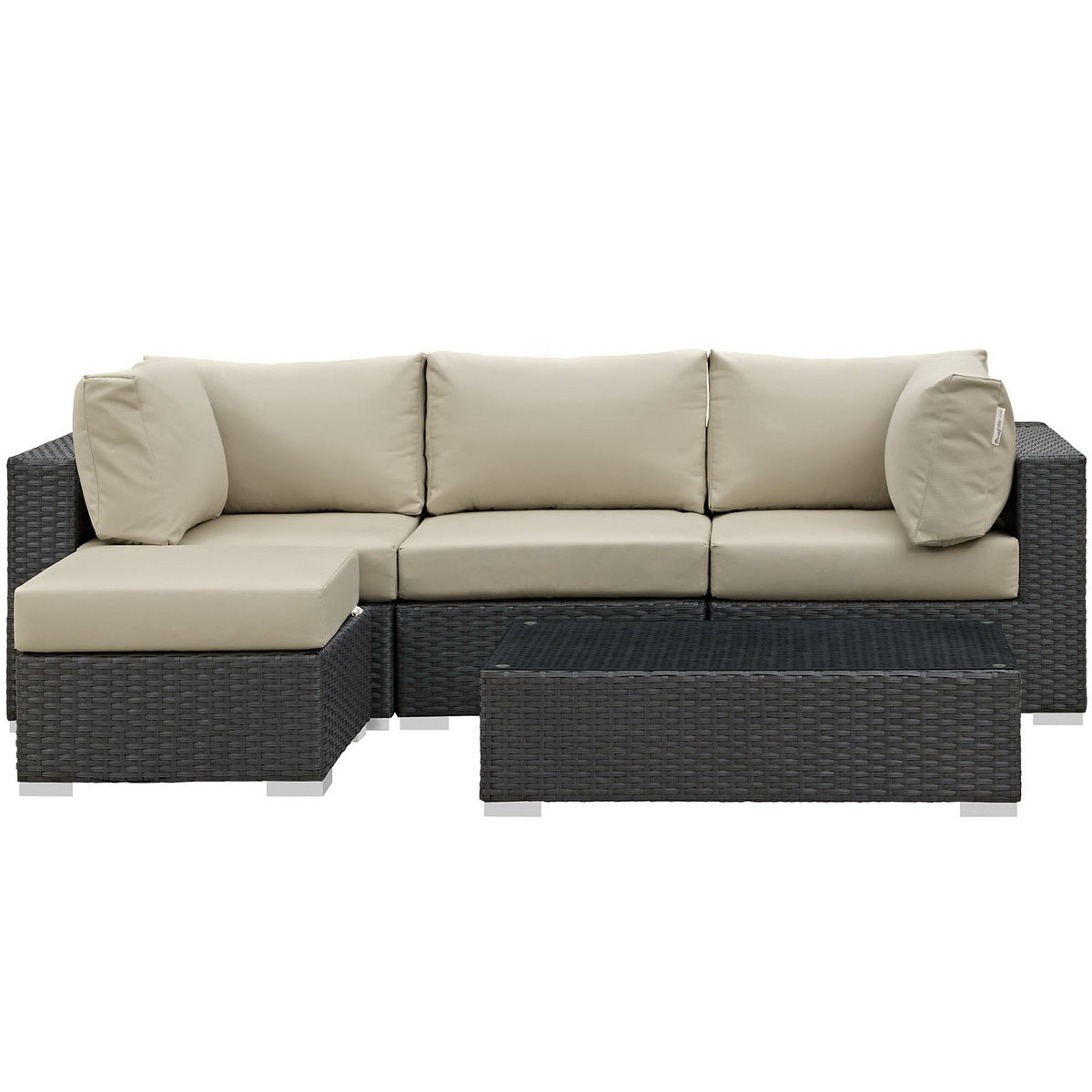 Sojourn 5 Piece Outdoor Sunbrella® Sectional Set