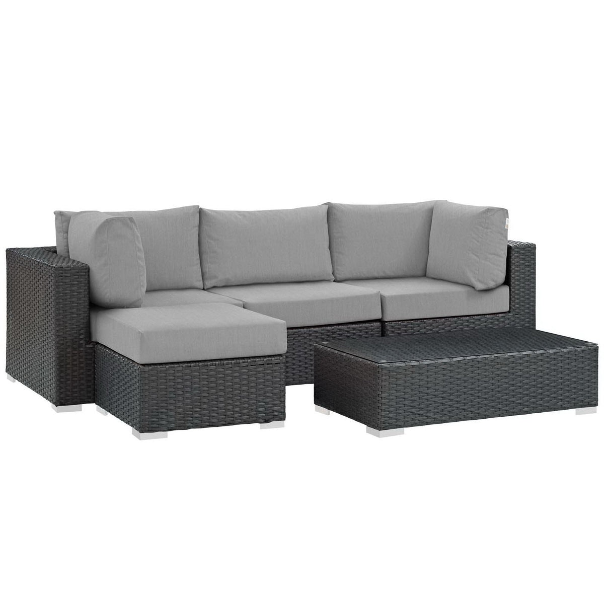 Sojourn 5 Piece Outdoor Sunbrella® Sectional Set