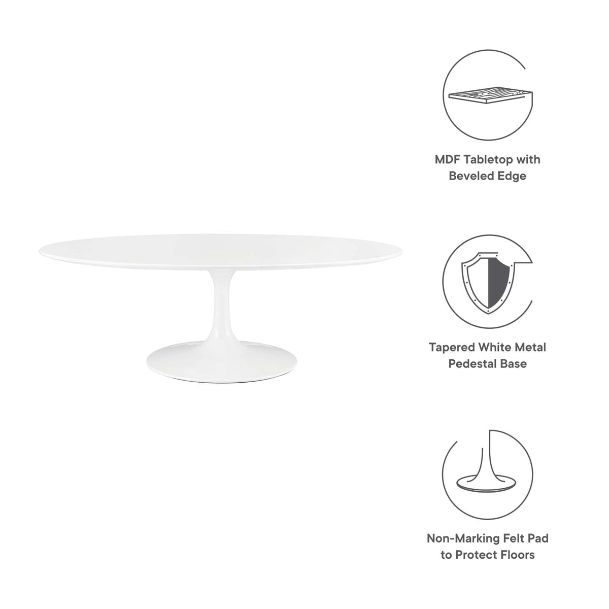 Lippa Oval Wood Coffee Table