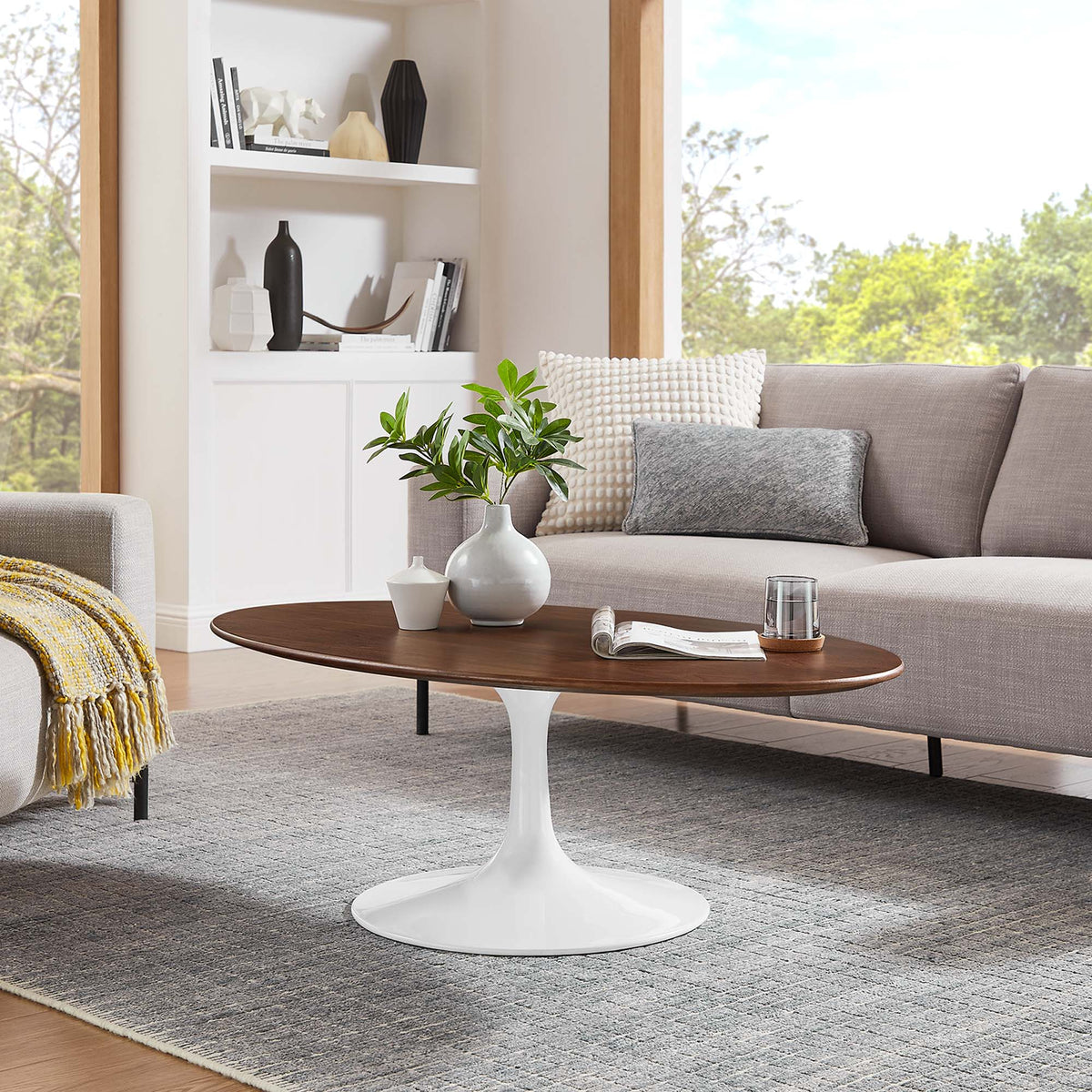 Lippa Oval Wood Coffee Table