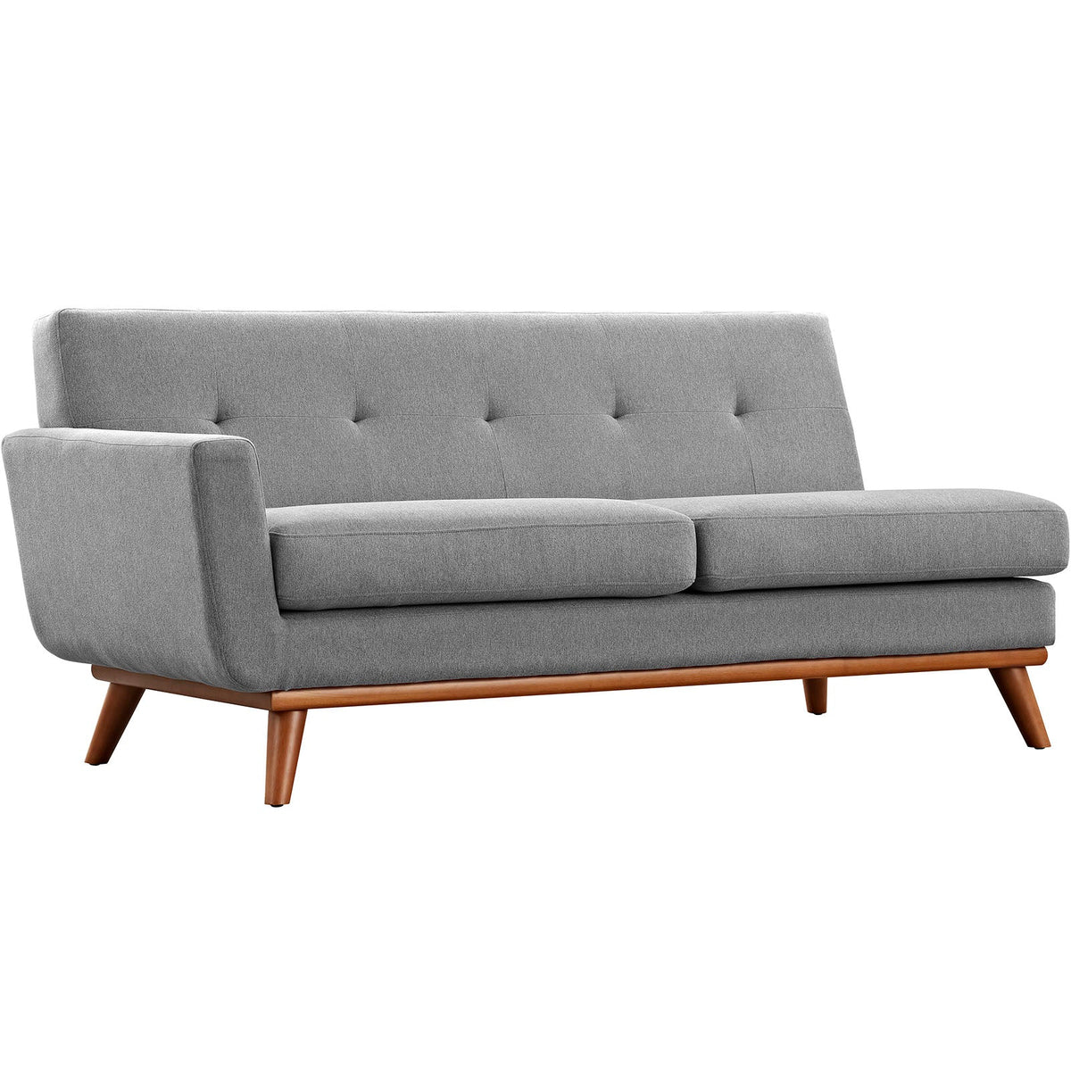 Engage Right-Facing Upholstered Fabric Sectional Sofa, Expectation Gray - view 3