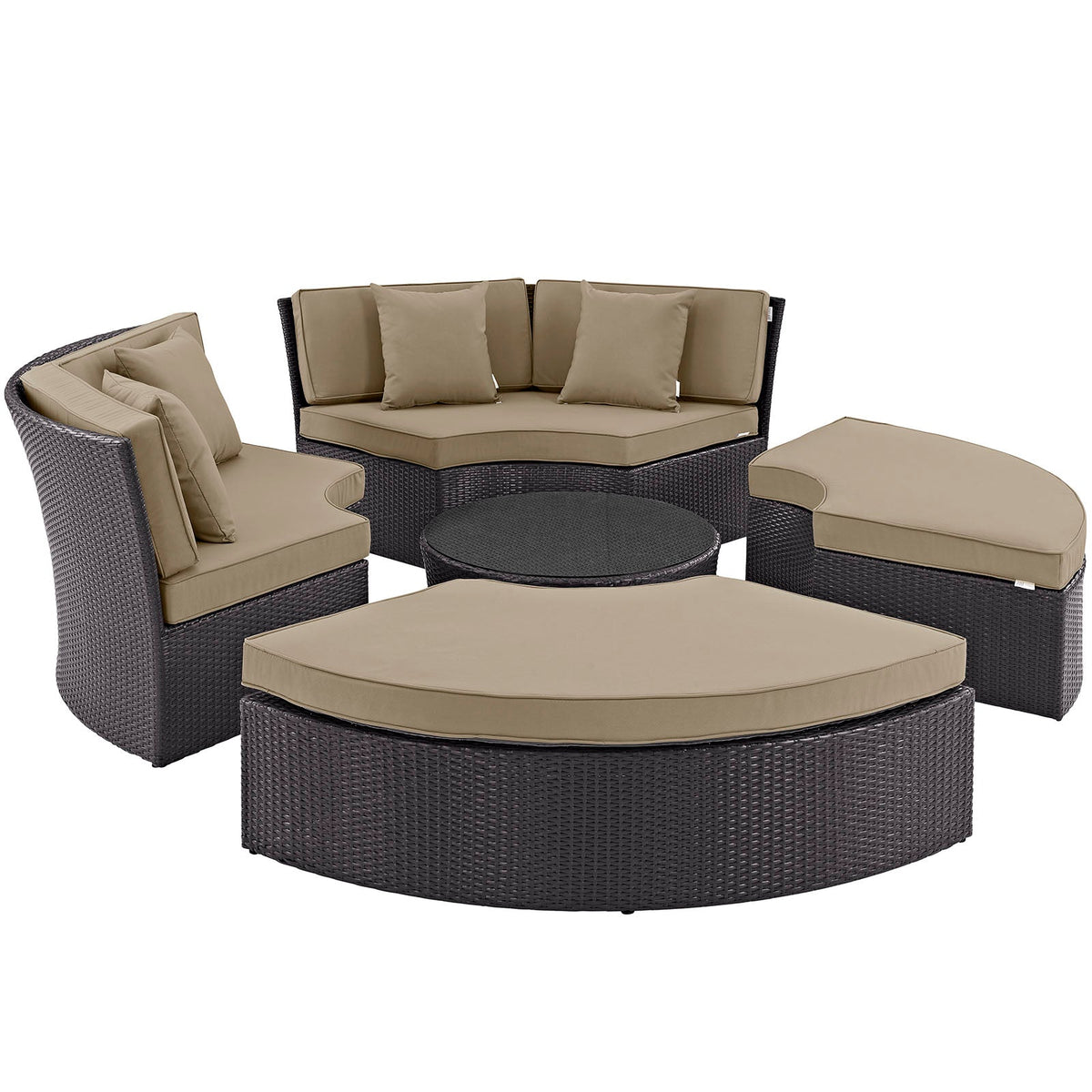 Convene Circular Outdoor Patio Daybed Set - view 9