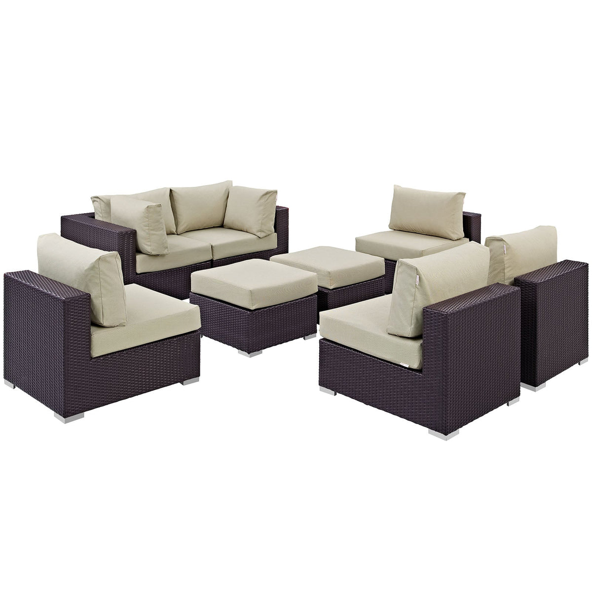 Convene 8 Piece Outdoor Patio Sectional Set - view 4