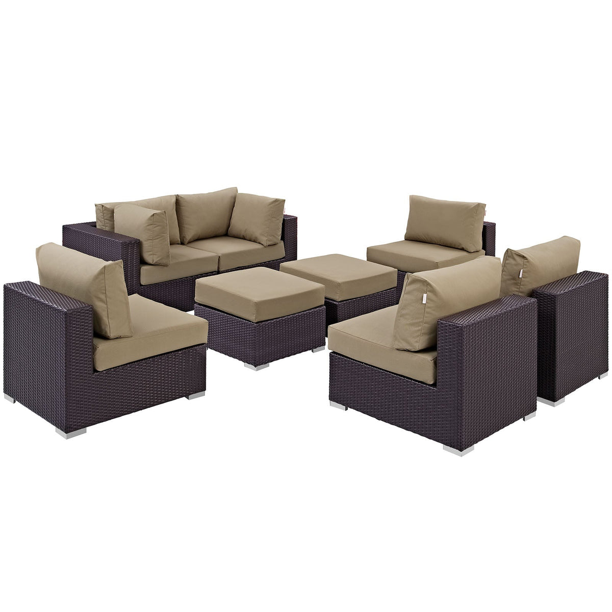 Convene 8 Piece Outdoor Patio Sectional Set - view 5