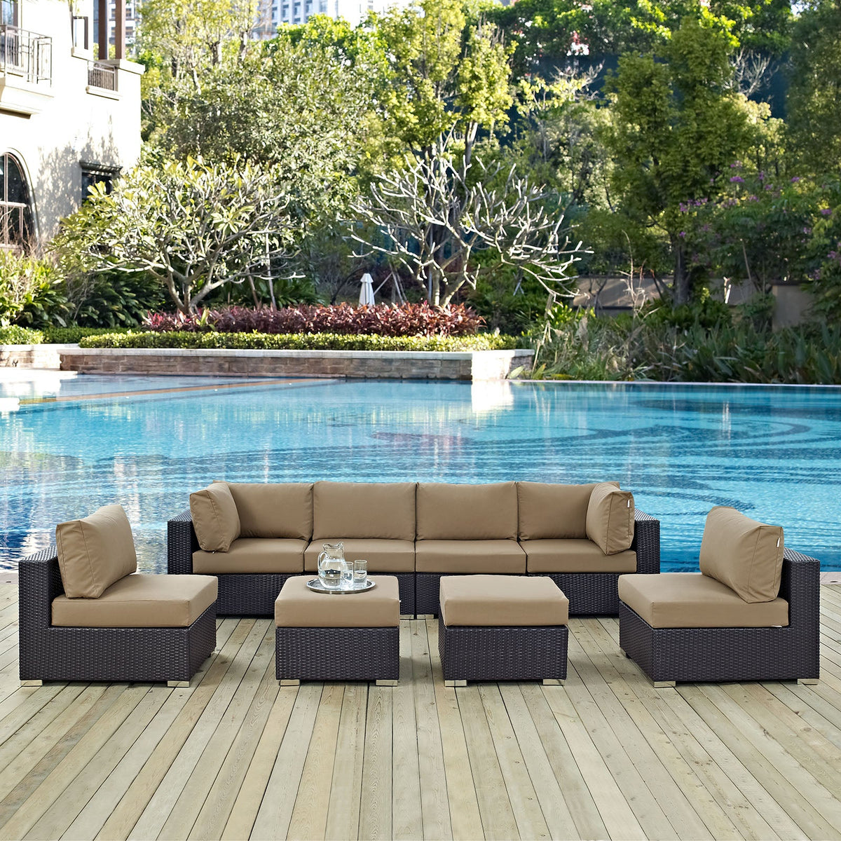 Convene 8 Piece Outdoor Patio Sectional Set - view 20