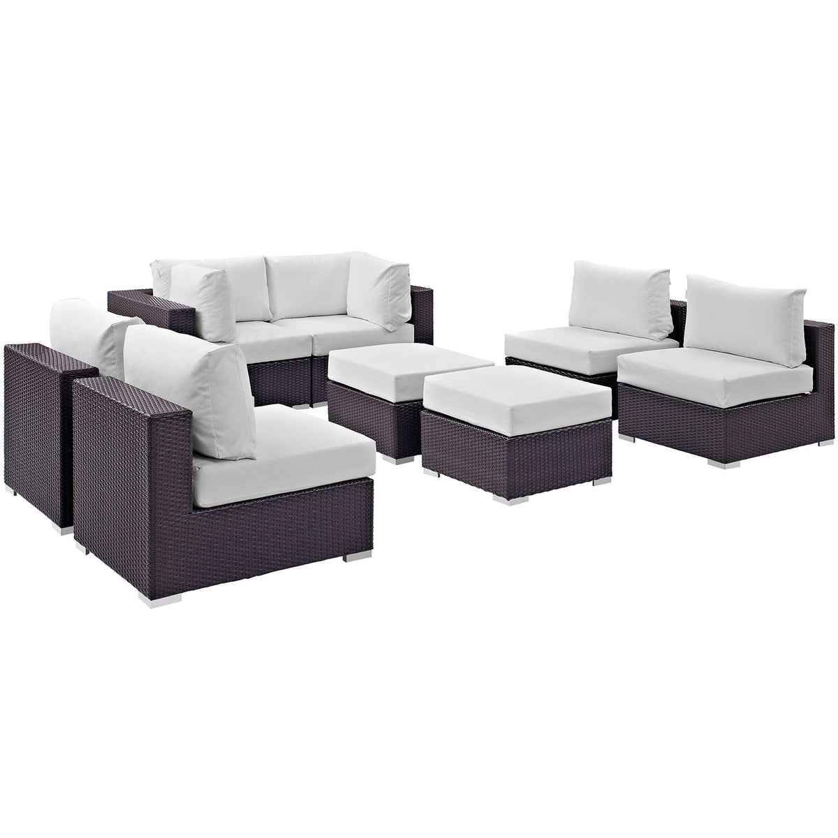 Convene 8 Piece Outdoor Patio Sectional Set - view 3