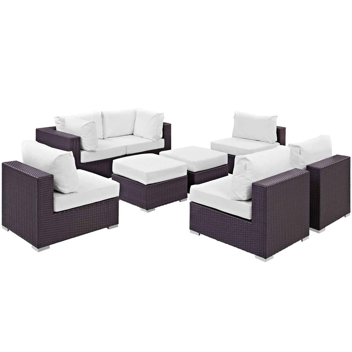Convene 8 Piece Outdoor Patio Sectional Set - view 6