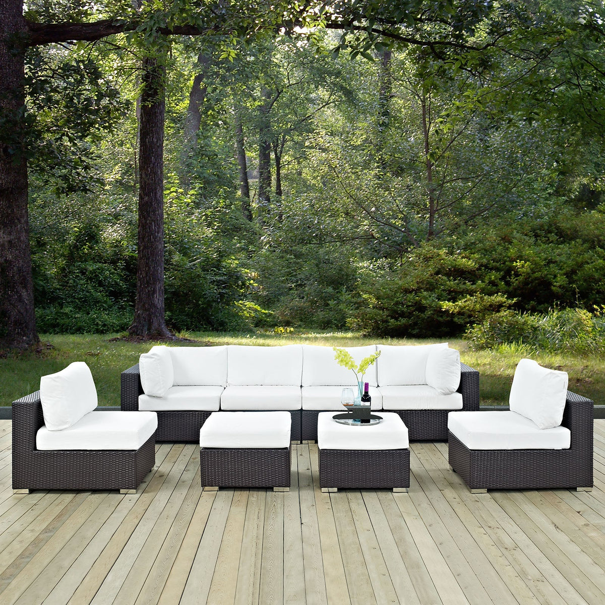 Convene 8 Piece Outdoor Patio Sectional Set - view 21