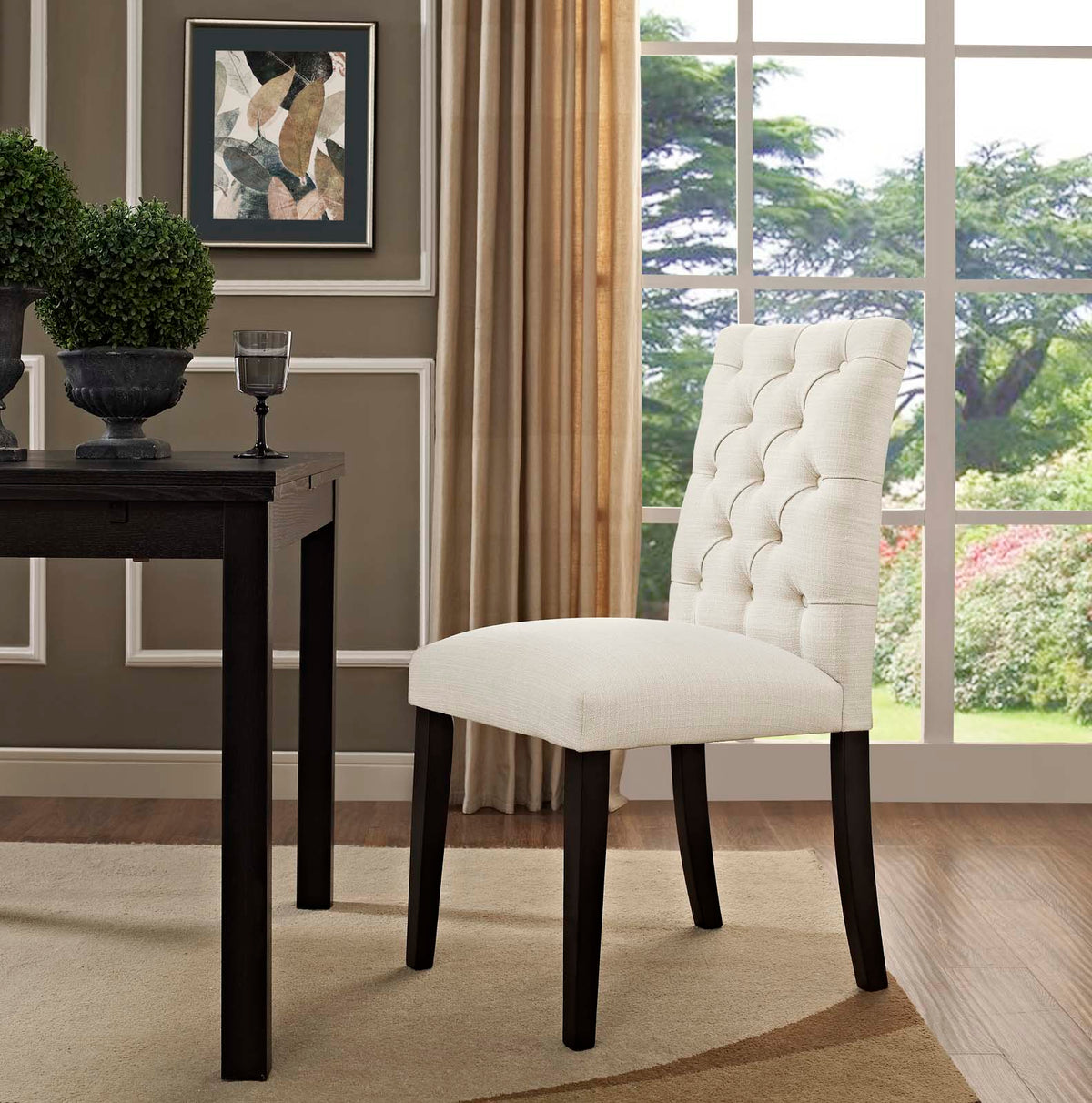 Duchess Button Tufted Fabric Dining Chair - view 20