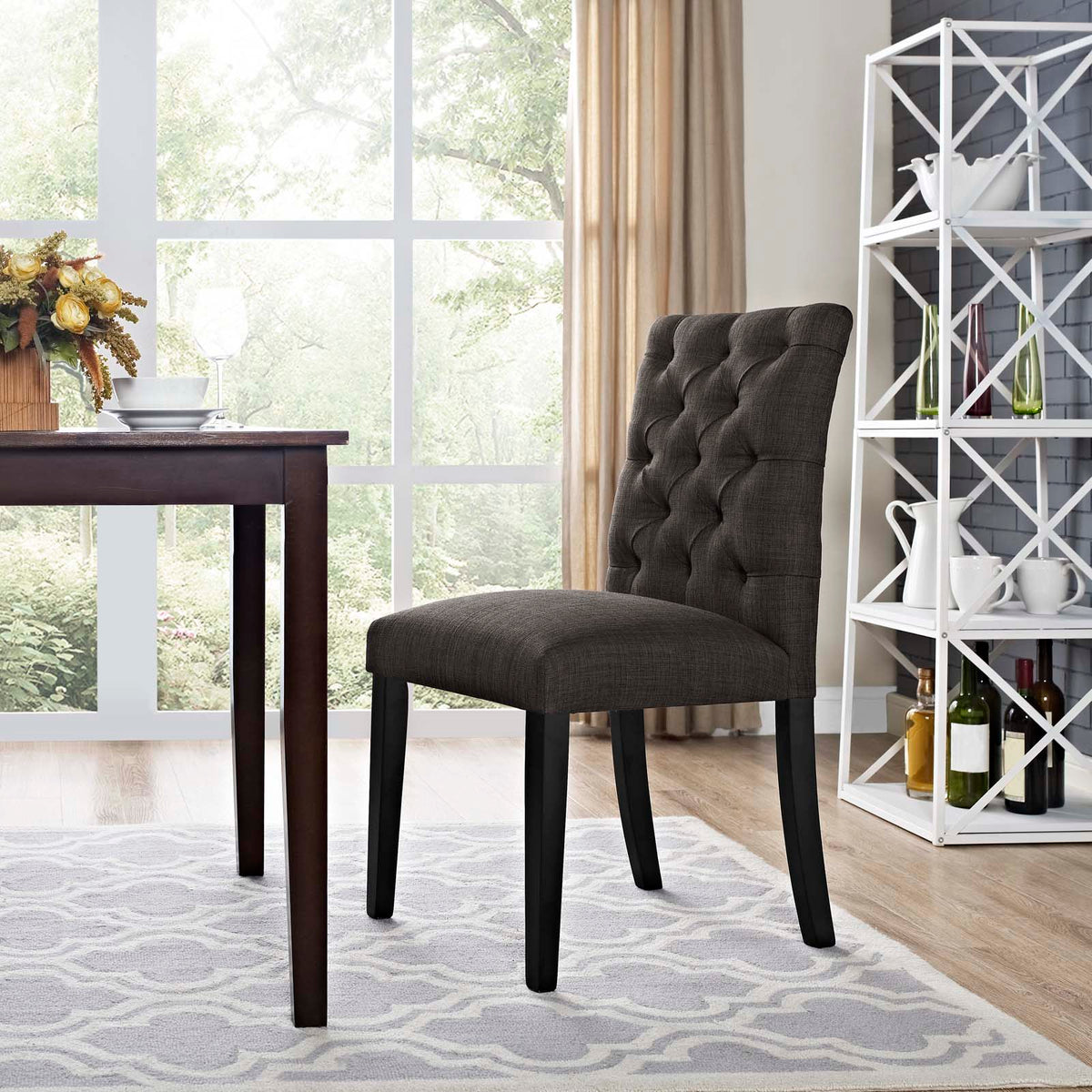 Duchess Button Tufted Fabric Dining Chair - view 21