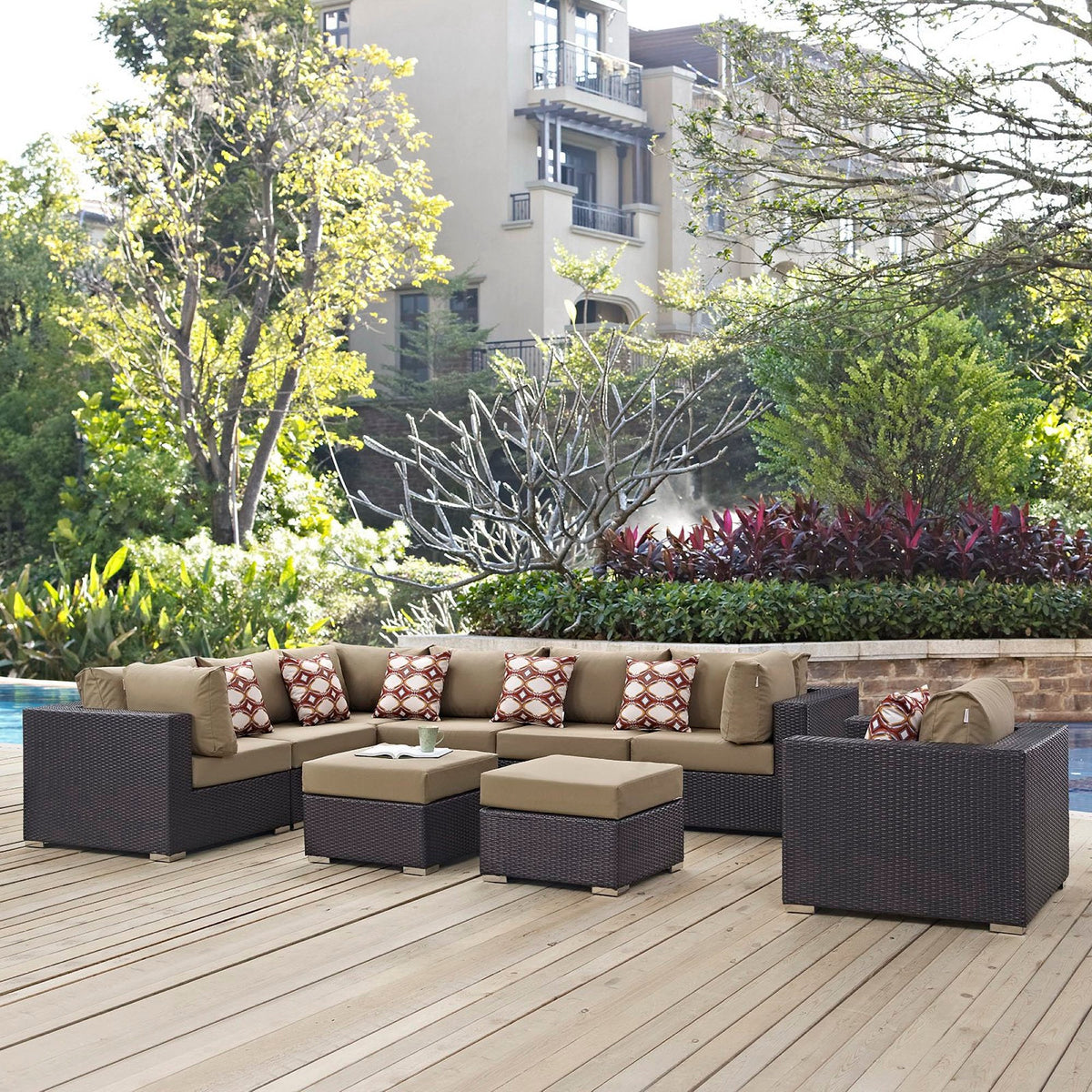 Convene 9 Piece Outdoor Sectional Set