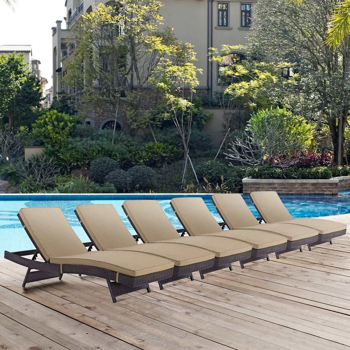 Convene Chaise Outdoor Patio Set of 6 - view 30