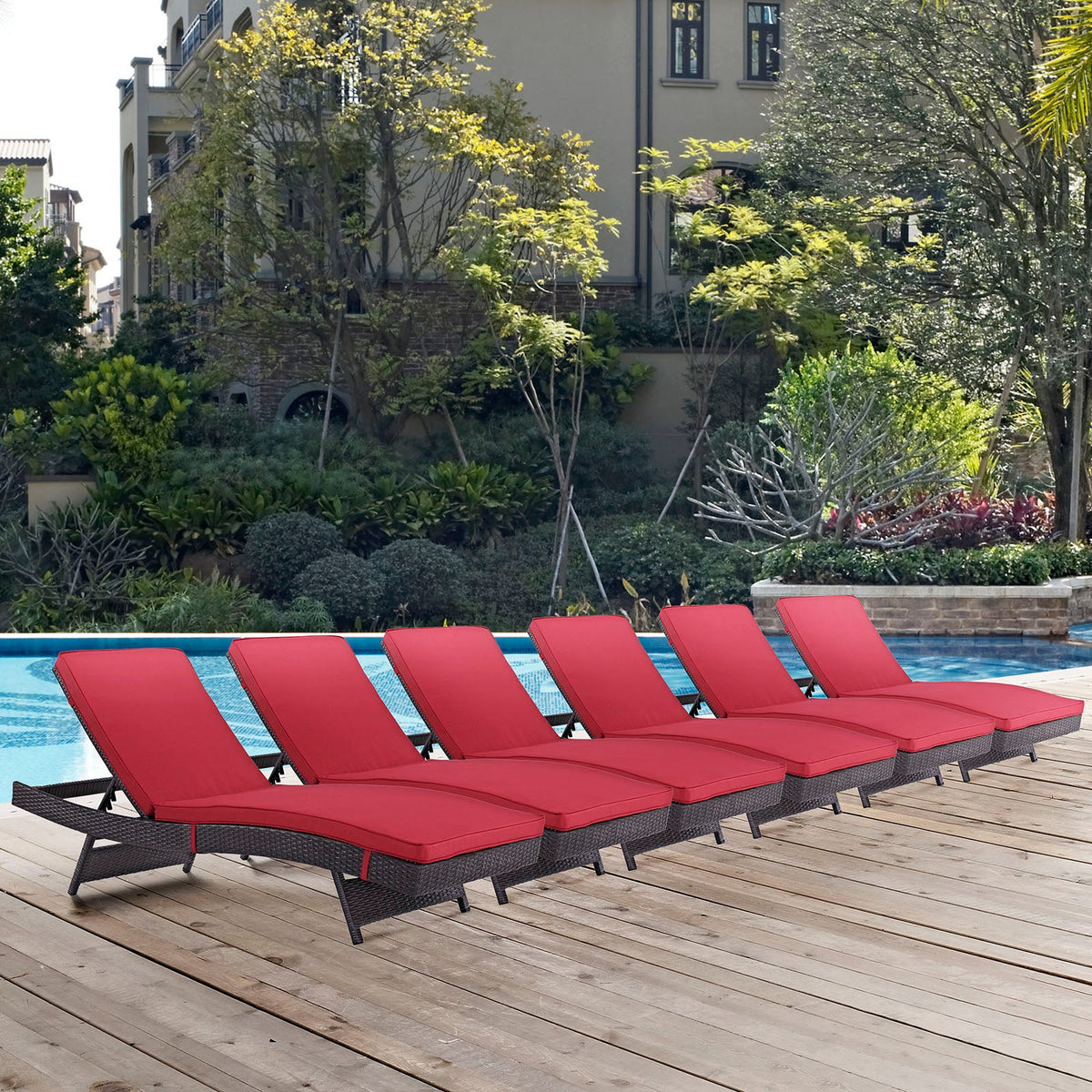 Convene Chaise Outdoor Patio Set of 6 - view 27