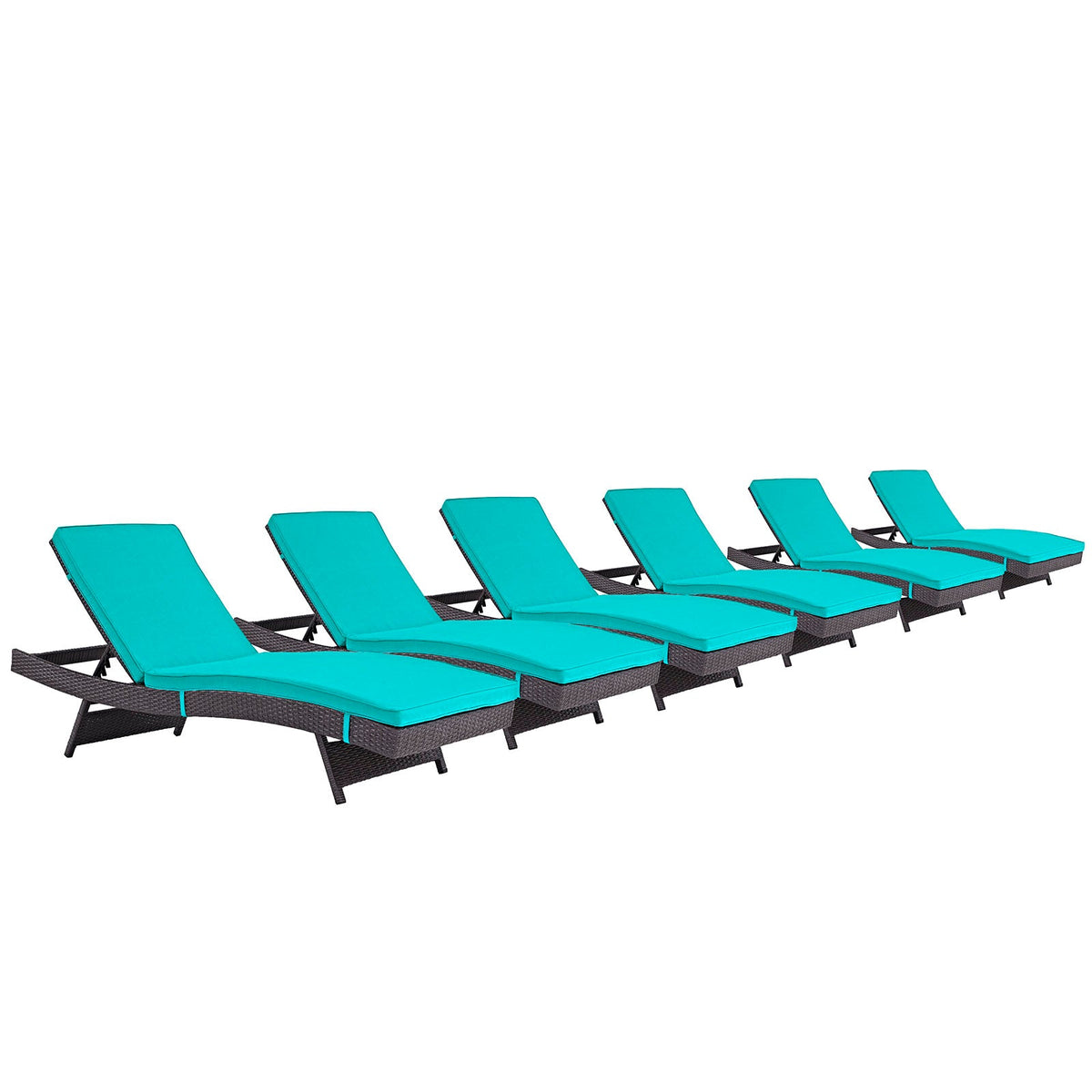 Convene Chaise Outdoor Patio Set of 6 - view 4