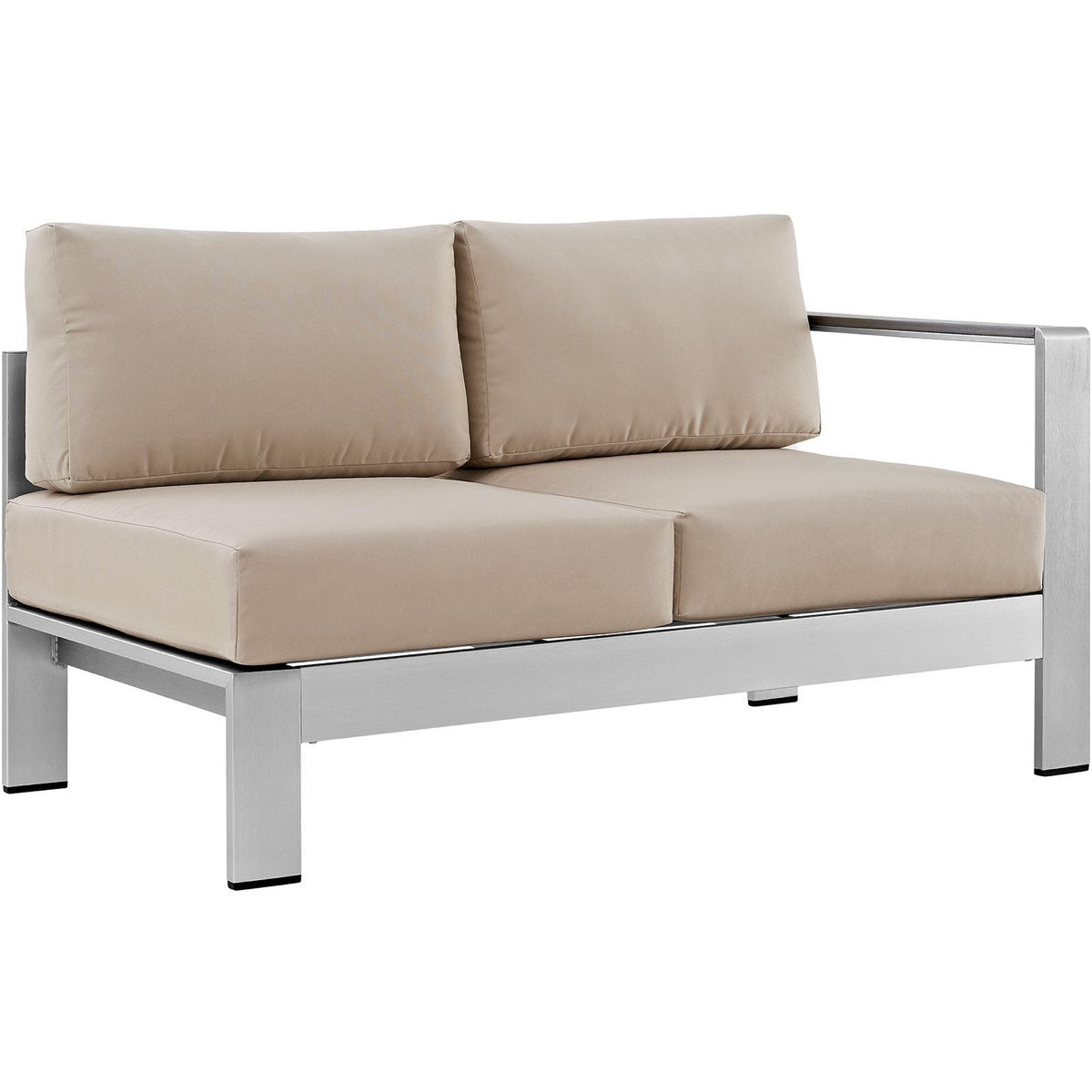Shore 5 Piece Outdoor Aluminum Sectional Sofa Set