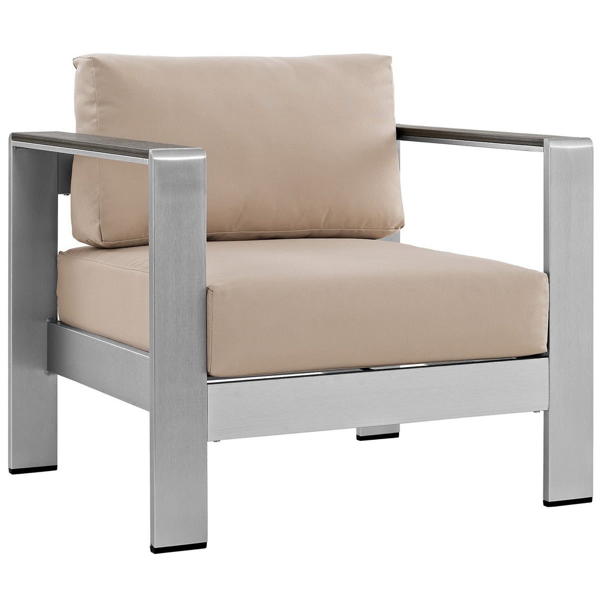 Shore 4 Piece Outdoor Aluminum Sectional Sofa Set
