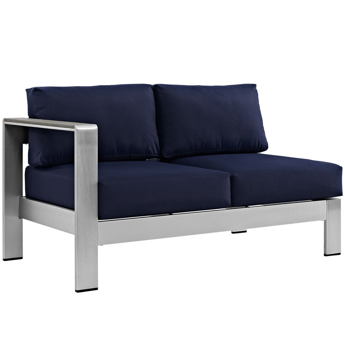 Shore 4 Piece Outdoor Aluminum Sectional Sofa Set