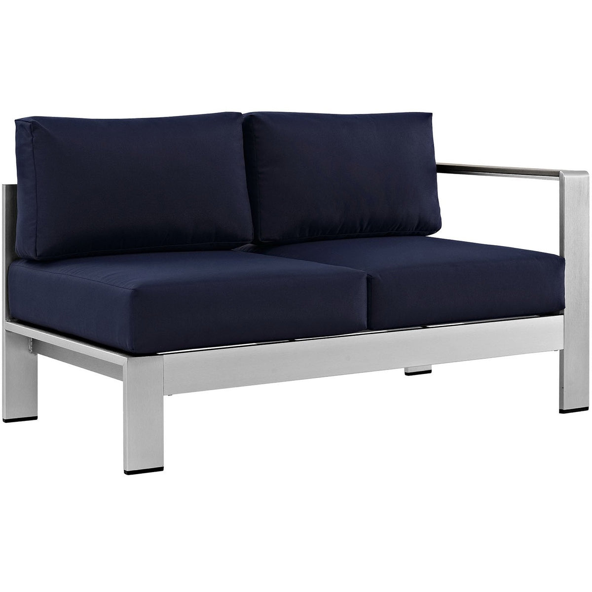 Shore 4 Piece Outdoor Aluminum Sectional Sofa Set