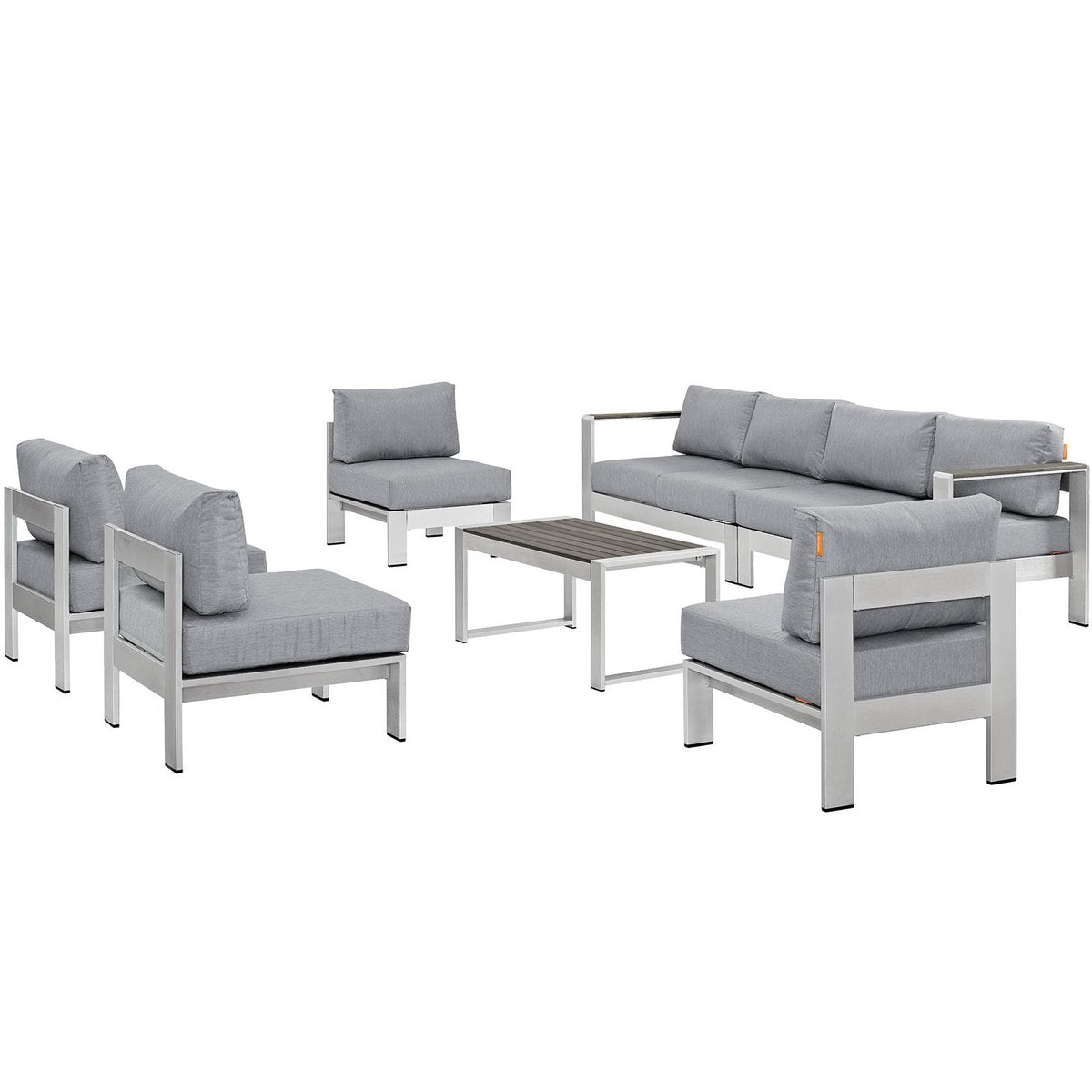 Shore 7 Piece Outdoor Sectional Sofa Set