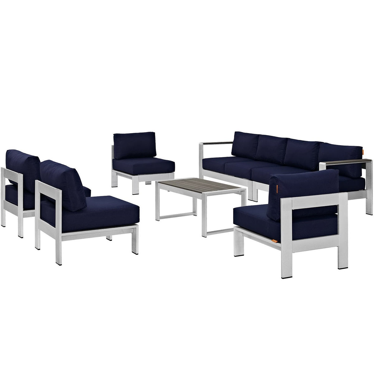 Shore 7 Piece Outdoor Sectional Sofa Set