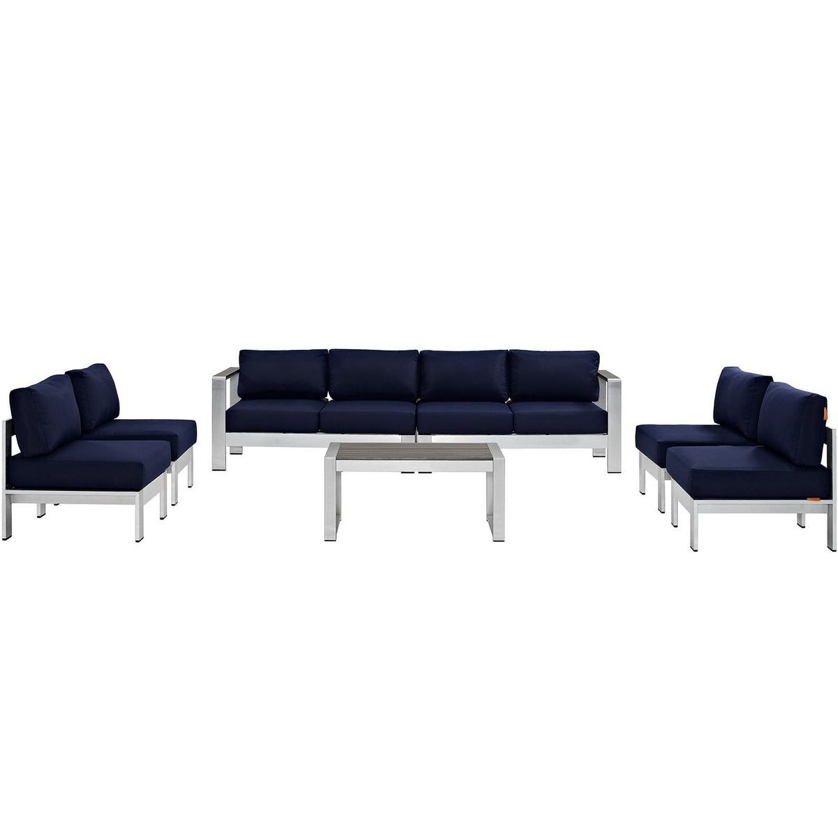 Shore 7 Piece Outdoor Sectional Sofa Set