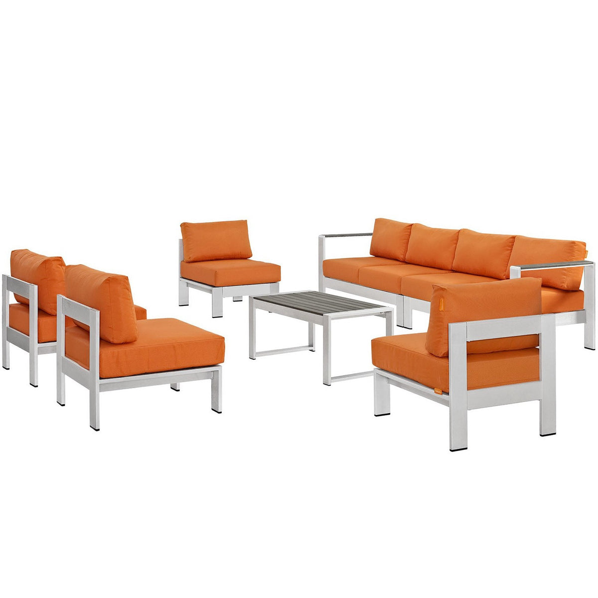 Shore 7 Piece Outdoor Sectional Sofa Set