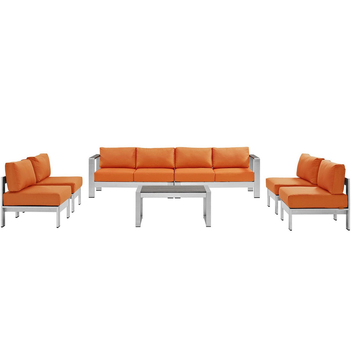 Shore 7 Piece Outdoor Sectional Sofa Set