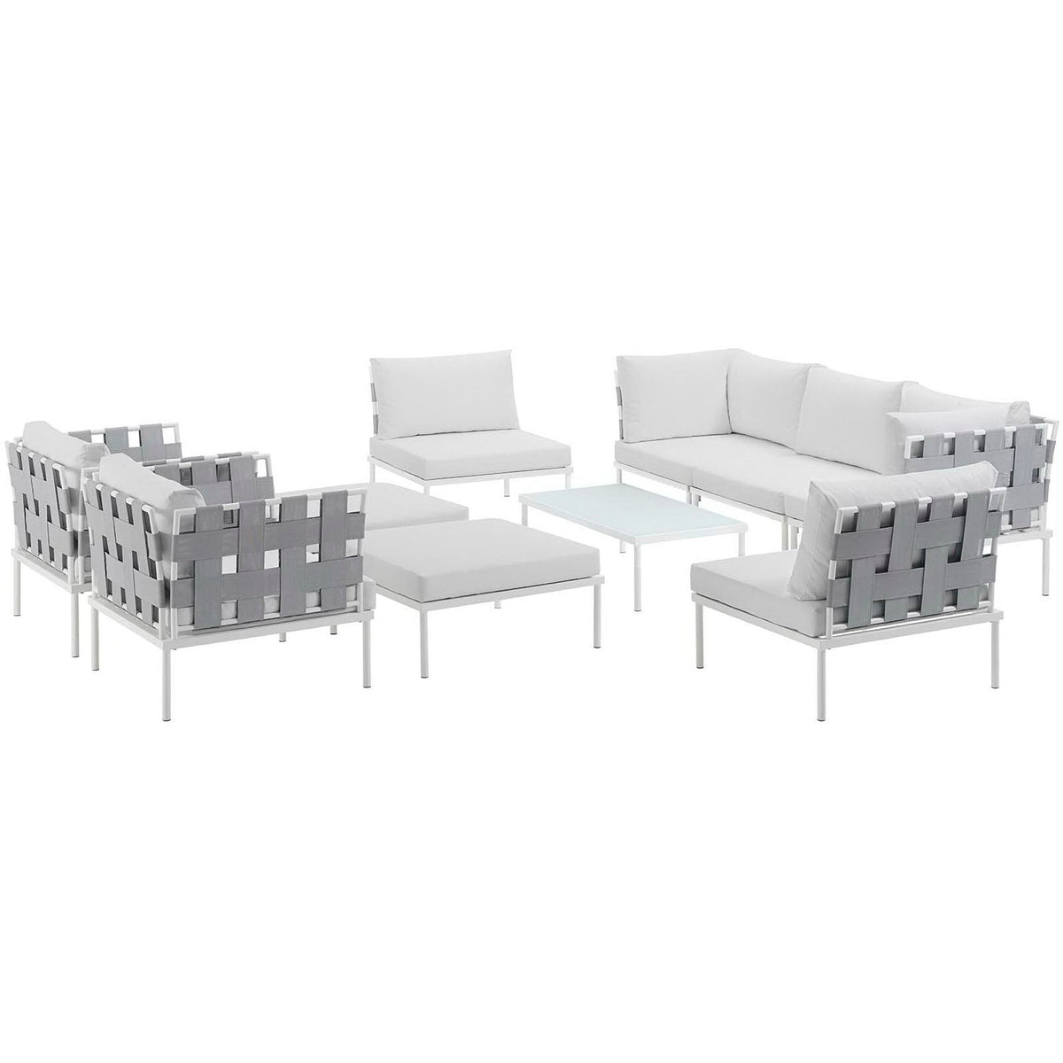 Harmony 10 Piece Outdoor Aluminum Sectional Sofa Set