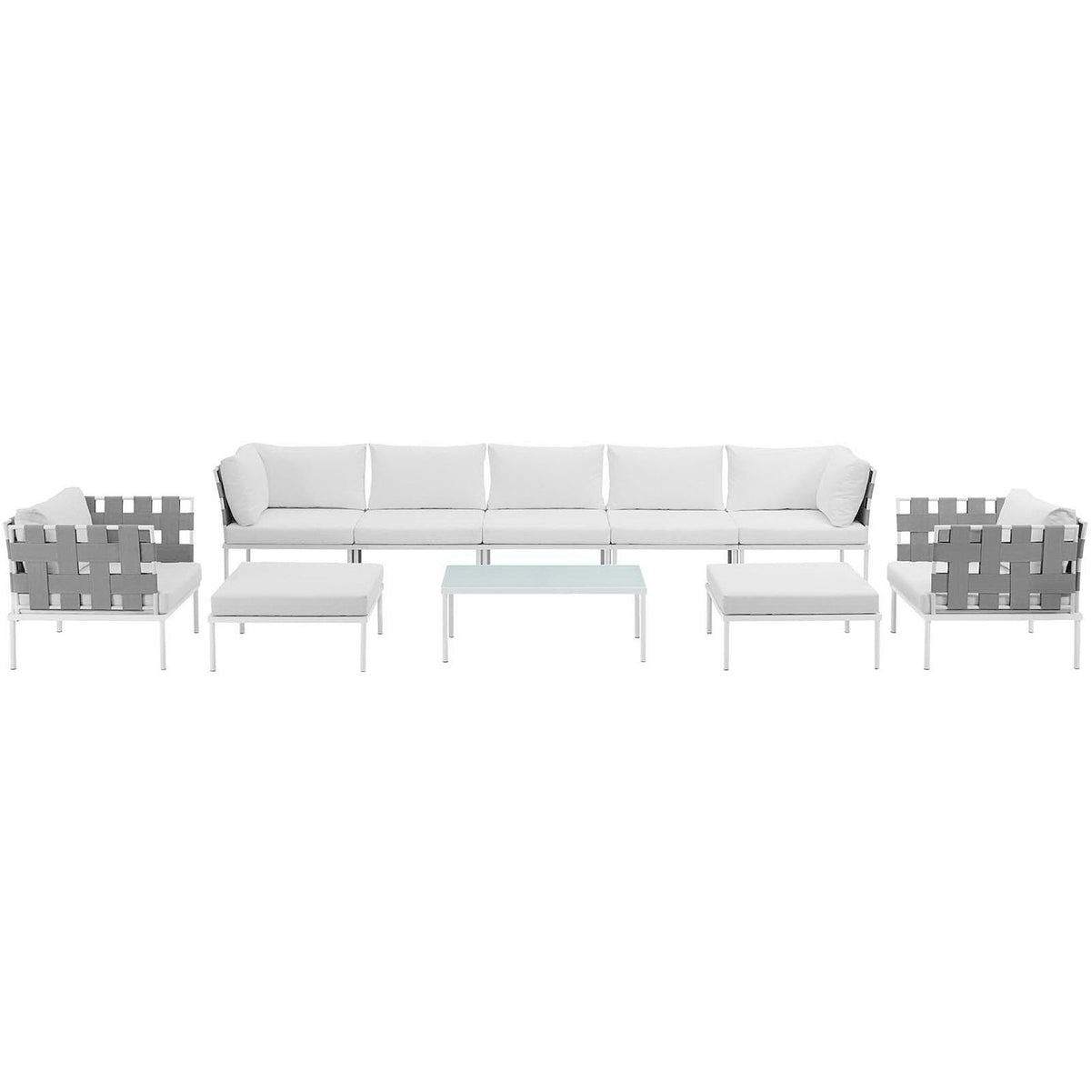 Harmony 10 Piece Outdoor Aluminum Sectional Sofa Set