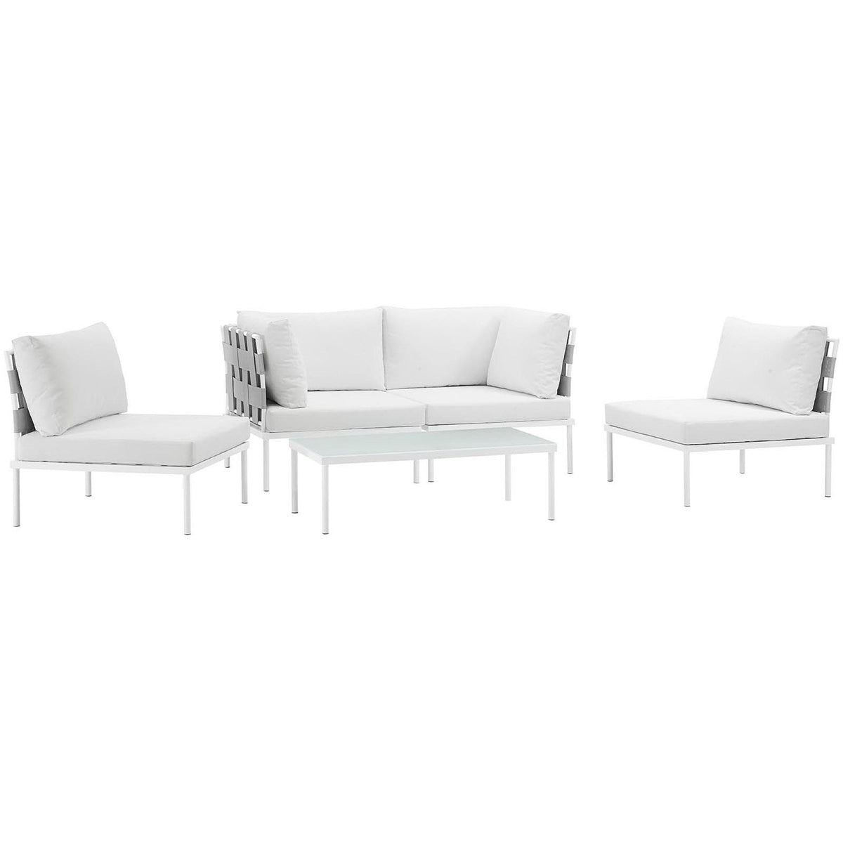 Harmony 5 Piece Outdoor Aluminum Sectional Sofa Set