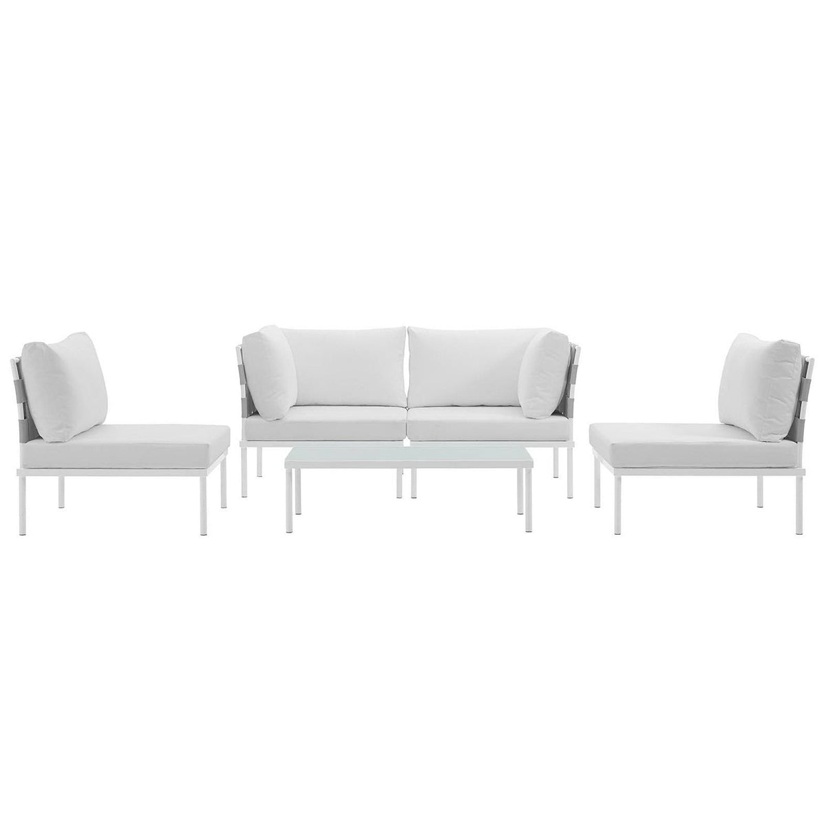 Harmony 5 Piece Outdoor Aluminum Sectional Sofa Set