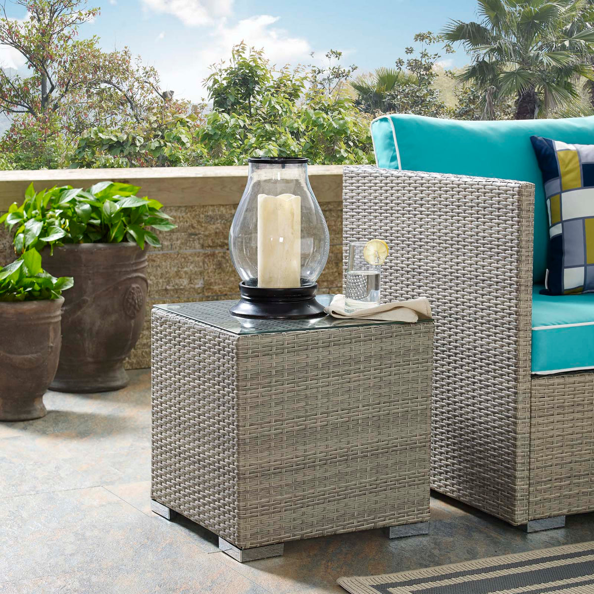 Repose Outdoor Patio Side Table - view 3